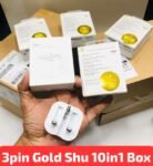 I phone 3 pin shu golden stekr